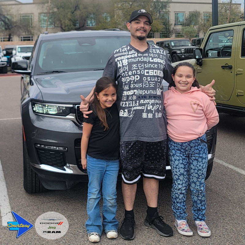 Manuel Pedraza &amp; family 👪 L♥️VE their awesome 2022 #JeepGrandCherokee L Limited assisted by Chris Caban. Interested in a quality #CourtesyJeepSuperstitionSprings vehicle, call Chris at 480-569-2994. #TheCourtesyWay #CourtesyJeepAZ #Jeep #GrandCherokee #JeepLife #ChrisCabanJeep
