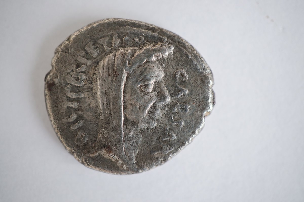 Wishing all my followers a very happy Ides of March. Here, to mark it, is one of my most treasured coins: Caesar as a priest, minted shortly before his assassination, and smacking altogether too much of monarchy for the republican tastes of many of the dictator's peers...