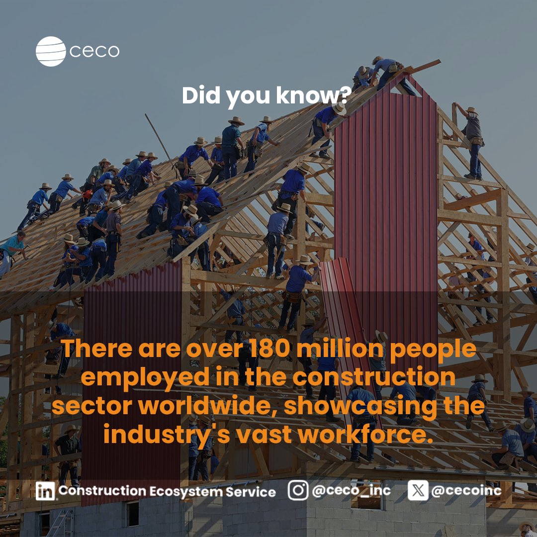 #FridayFacts with #CECO
#constructionindustry #workforce