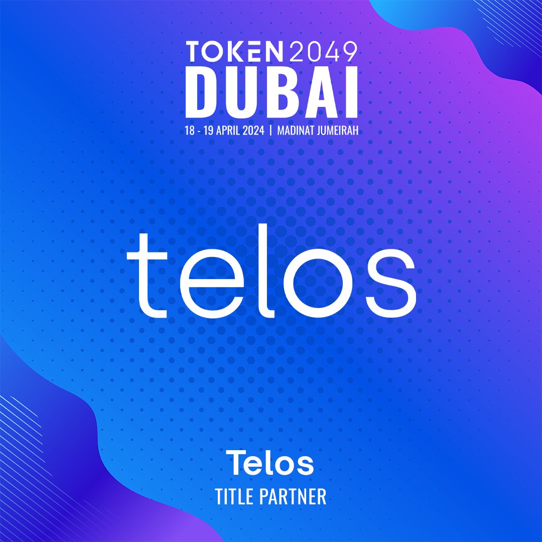 Meet @HelloTelos, Title Partner at #TOKEN2049 Dubai. Telos is a growing network of networks (Layer 0) enabling ZK technology for ultimate scalability and privacy to support all industries and applications. Learn more: telos.net Tickets: t2049.co/happy-bird