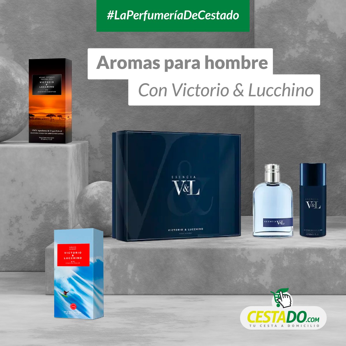 Si estás buscando fragancias para hombre...¡Descubre todas nuestras opciones en #LaPerfumeriaDeCestado! como Victorio &amp; Lucchino.

✨ Esencia
❄️ Nº 11 Evasión Polar
🌤 Atardecer Magnético

¡Haz que se sienta especial con una de estas opciones! 🎁
acortar.link/SuQzNF