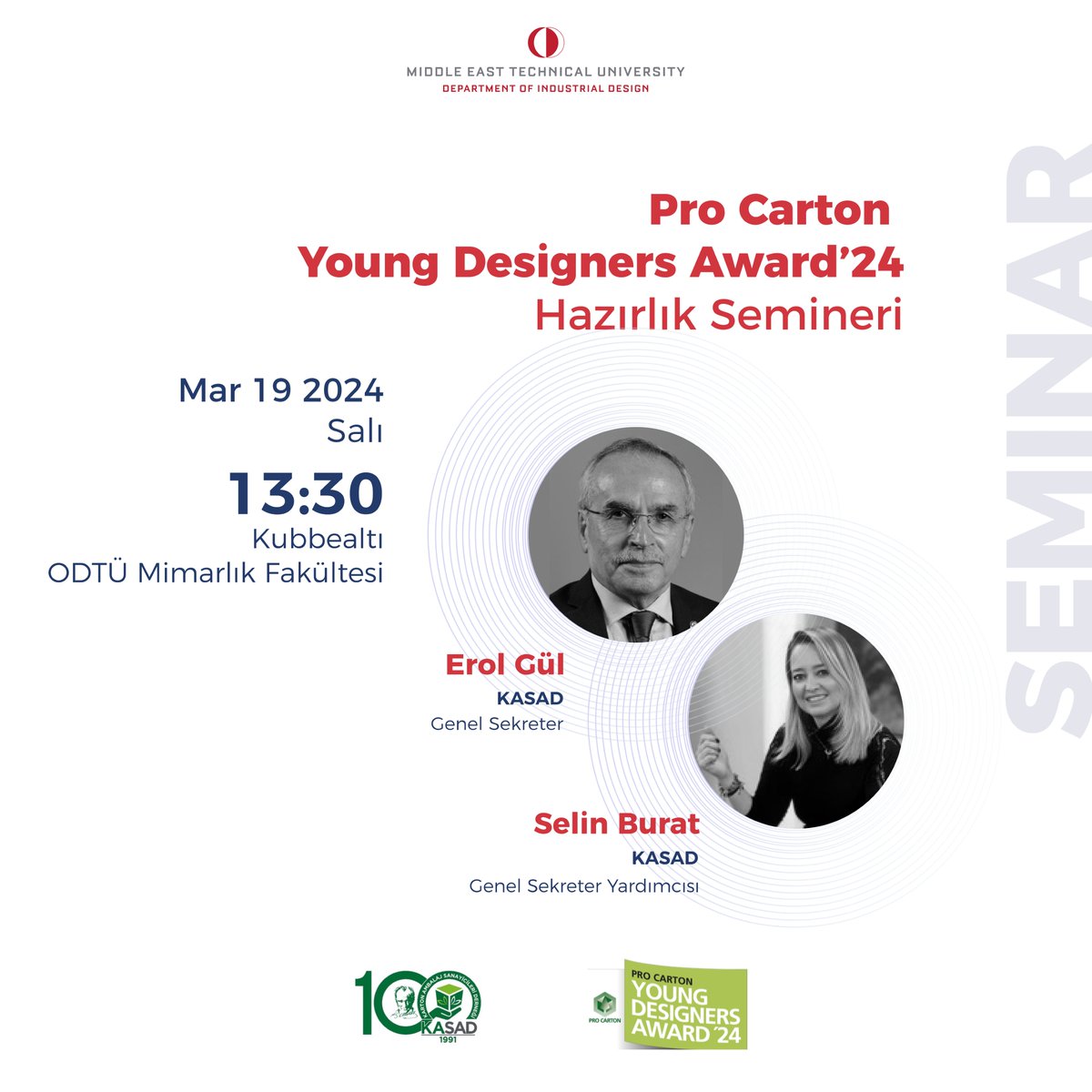 sanayicileri's tweet image. 📢 19 Mart, Saat 13.30'da ODTÜ Kubbealtı, Procarton Young Designers Award ve Procarton Student Video Awards için tanıtım seminerimiz var! Tüm ilgili bölümlerin öğrencilerini bekleriz! #Procarton #ODTÜ #Tasarım #GençTasarımcılar #KASAD #KartonAmbalajSanayicileriDernegi