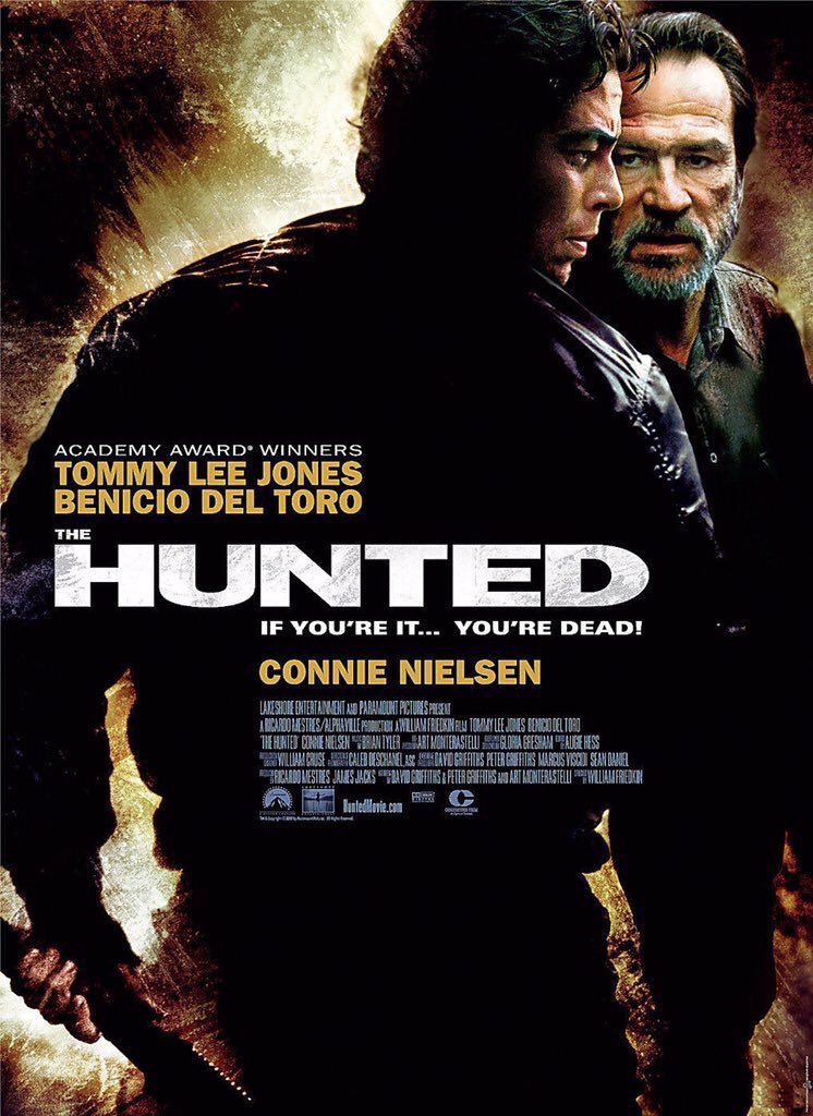 🎬MOVIE HISTORY: 21 years ago today, March 14, 2003, the movie ‘The Hunted’ opened in theaters!

#TommyLeeJones #BenicioDelToro #ConnieNielsen #LeslieStefanson #JohnFinn #JoseZuniga #RonCanada #MarkPellegrino #JennaBoyd #AaronDeCone #LonnyChapman #RexLinn #EddieVelez