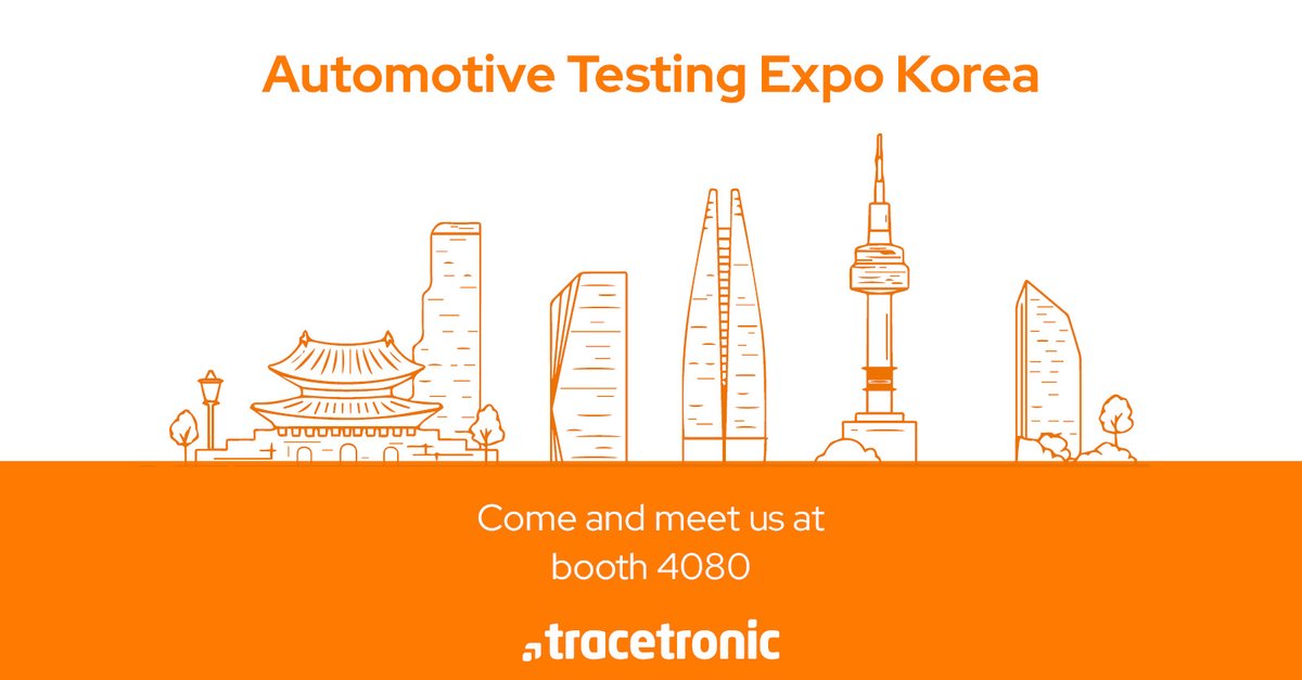„Annyeong #Seoul“ – vom 21.3. bis 23.3. sind wir auf der @AutoTestExpo Korea in Seoul! Am Stand Nr. 4080 präsentieren unsere Kollegen die gesamte tracetronic-Produktpalette. #AutomotiveTestingExpoKorea #AutoTestExpo