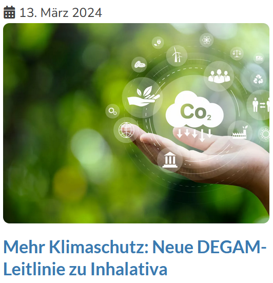 #Klimaschutz im Gesundheitswesen muss nicht immer kompliziert sein: Die neue S2k-Leitlinie der #DEGAM zu inhalativen Arzneimitteln zeigt, dass es zu den klimaschädlichen Dosieraersolen klimafreundliche Alternativen bei gleicher Wirksamkeit gibt: tinyurl.com/n6p97u62