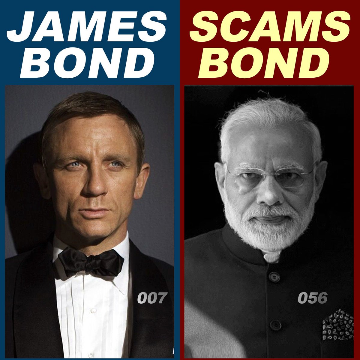 NetaFlixIndia's tweet photo. Bond...Scams Bond https://t.co/7ecMhWLDeE