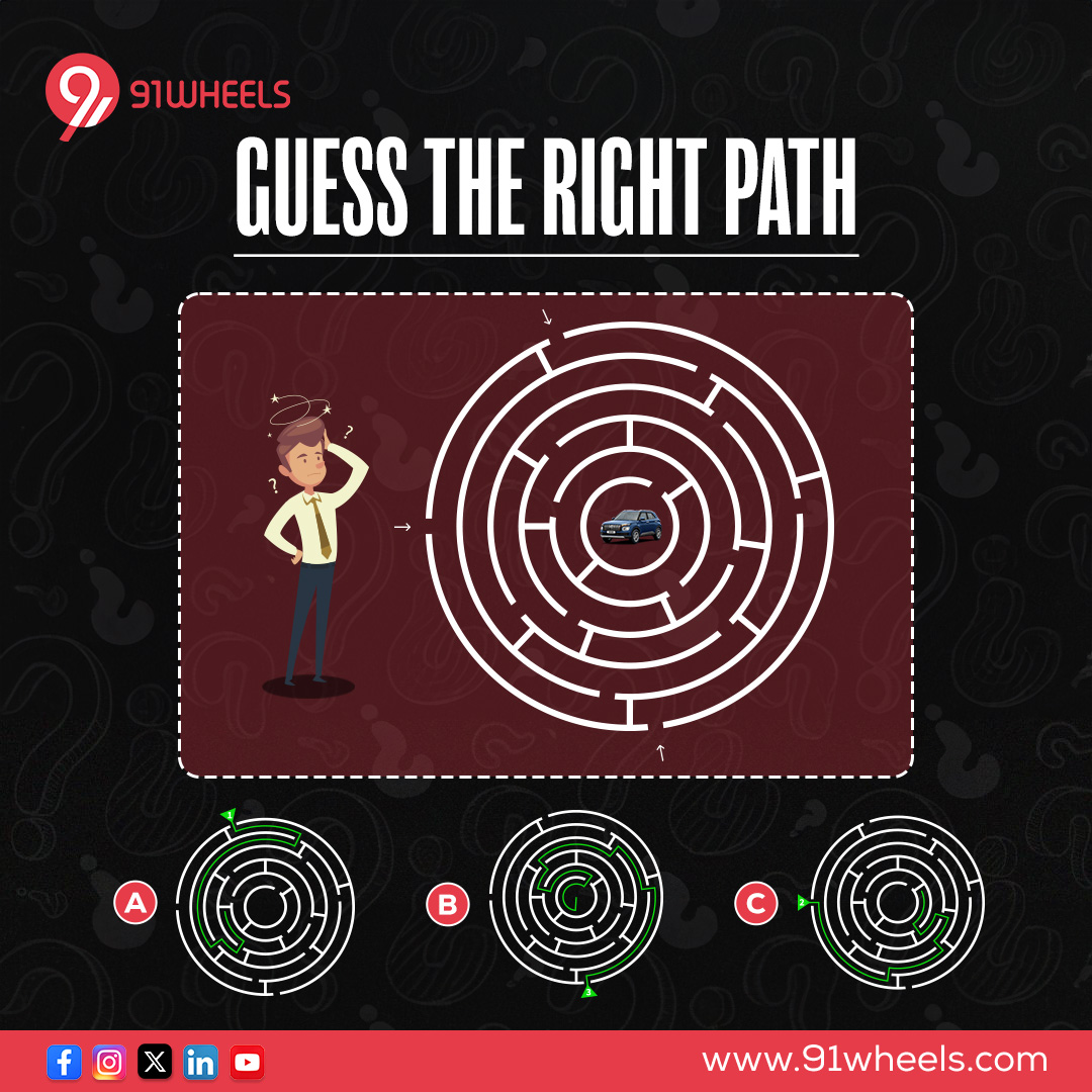 Help this man reach his car by guiding him to the right path.
.
.
.
#quiz #contest #funsaturday #welovecars #91wheels