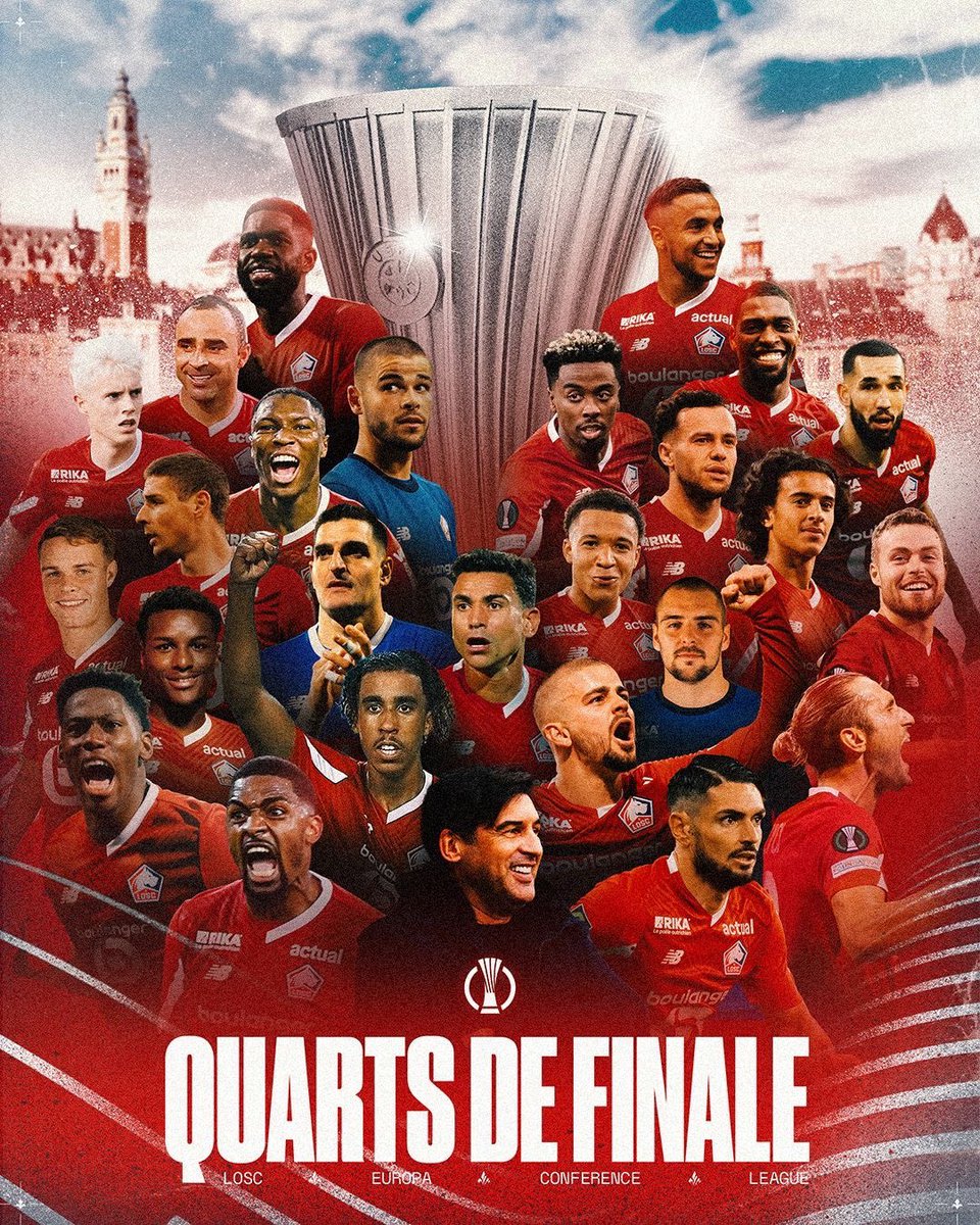 Quarts de finale! Fier d'avoir conduit le club à cette phase d'une compétition européenne pour la première fois. Notre voyage continue et il y an encore beaucoup de travail à faire!