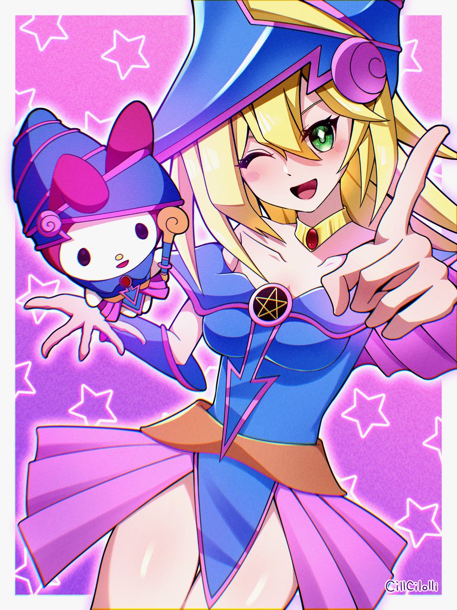 CillCilolli's tweet photo. サンリオコラボ！！🎀🪄

#遊戯王 #illustraion #ブラックマジシャンガール https://t.co/3r4WY8Vulx
