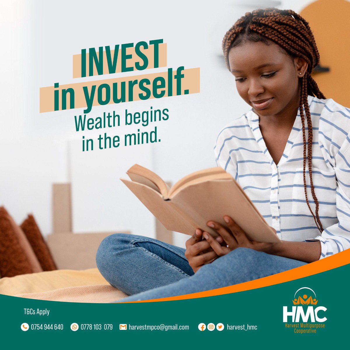 harvest_hmc's tweet photo. #WealthTip: Everything begins in the mind.
“Money will never appear in your account if it hasn’t appeared in your mind”- @mosesmukisa
Start by educating yourself on the walks & ways of wealth. Then action what you’ve learnt.
#HMC #FinancialTip #FinancialFreedomForGenerations https://t.co/TVVswXCfRT