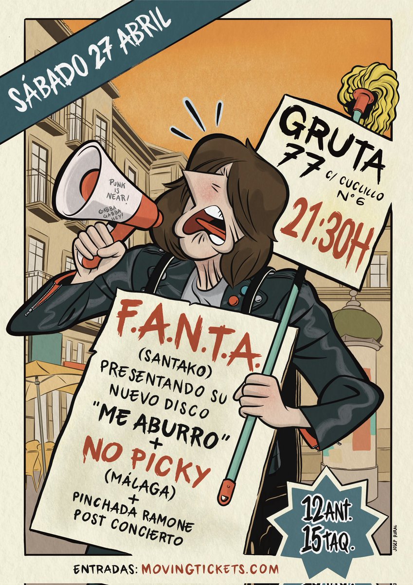 Hey!!! El 27 de Abril, volvemos a Madrid a presentar "Me aburro" Vol.1 junto a No Picky en Gruta77  
Entradas anticipadas ya disponibles en:
movingtickets.com/Entradas-Noche…