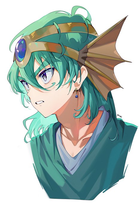 「green hair head fins」 illustration images(Latest)