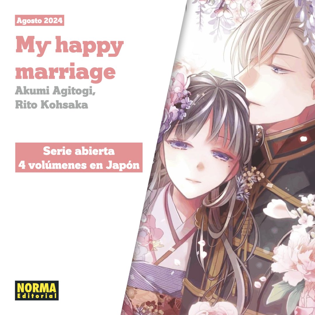 NormaEdManga's tweet photo. Os recordamos que ayer anunciamos tres nuevas licencias en el episodio especial de #Normaland: 
🌸'Mazinger Z', de Go Nagai y Gosaku Ota
🌸'My happy marriage', de Akumi Agitogi y Rito Kohsaka
🌸'Kindergarten WARS', de You Chiba https://t.co/ggztxEah9c