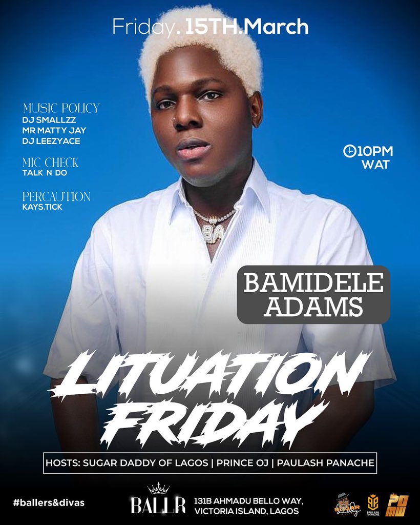 Mubarak_O_O's tweet photo. Get your groove on this Friday at @ballrlagos Club with a special celebrity appearance! Don't miss out on the hottest party in town. #BallrLagos https://t.co/zQRzW6V2C8