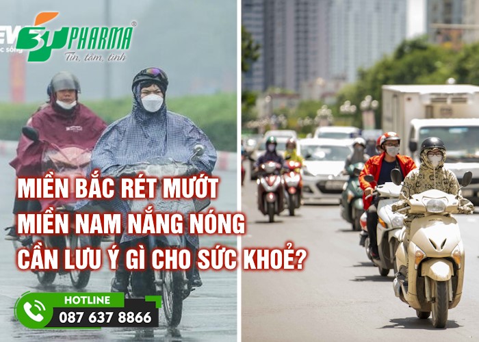 3tPharma's tweet photo. Miền Bắc rét mướt, miền Nam nắng nóng cần lưu ý gì cho sức khỏe?
#3tpharma #health #healthcare #news #Vietnam 

Xem chi tiết tại đây: https://t.co/ttbGrxDrcZ https://t.co/i1h34q4ELc