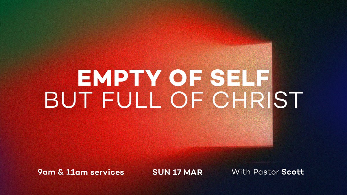 Services at KT this Sunday 9am & 11am with Pastor Scott Empty of Self But Full of Christ 6pm City Nights Service with Pastor Andrew I Am The Door