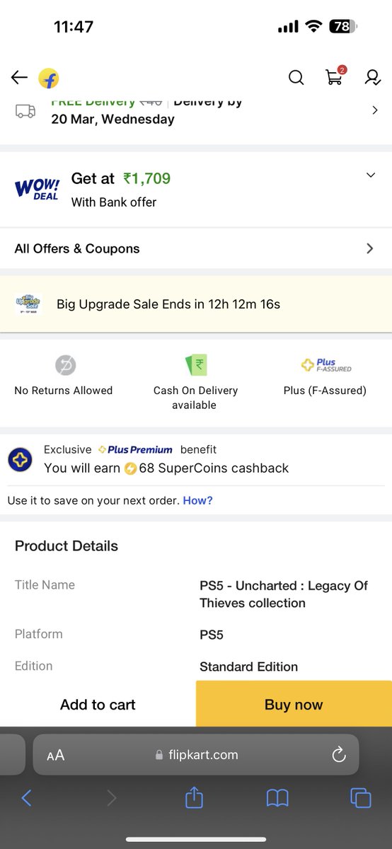 thakur_shrish's tweet photo. (2/2) Sheer negligence on the part of Flipkart for approving such fraud sellers and having no Q/A checks. 800 INR may not be a significant amount for me but for many other Indians it could be and such scams will lead to a further decline of the gaming community. @Flipkart https://t.co/okGRPF0x0I