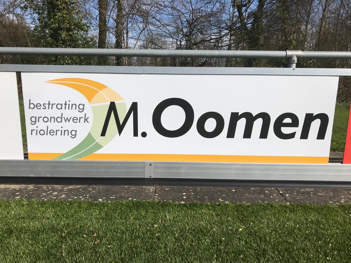 sv_ens's tweet photo. Dank M. Oomen Bestrating Grondwerk Riolering, nieuwe sticker voor deze trouwe bordsponsor. Wilt u nu ook een mooi sponsorbord langs ons hoofdveld mail naar sponsorcommissie@svensvoetbal.nl voor mogelijkheden/voorwaarden. Sv Ens https://t.co/lS9xUtgVI7