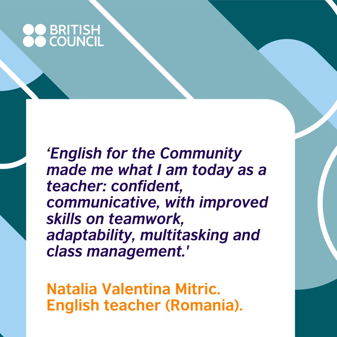 Natalia participated in the English for the Community project in Romania, which gave her the chance to discover and form her personality as a teacher. Read more #HumanStories like this by visiting our webpage: bit.ly/3noUxXP