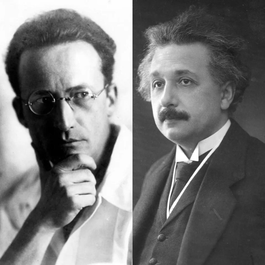 PhysInHistory's tweet photo. 1950: A. Einstein's Letter to Erwin Schrödinger where he talks about the famous Schrödinger's cat thought experiment ✉️

Dear Schrödinger,
You are the only contemporary physicist, besides Laue, who sees that one cannot get around the assumption of reality—if only one is honest. Most of them simply do not see what sort of risky game they are playing with reality—reality as something independent of what is experimentally established. They somehow believe that the quantum theory provides a description of reality, and even a complete description; this interpretation is, however, refuted, most elegantly by your system of radioactive atom + Geiger counter + amplifier + charge of gun powder + cat in a box, in which the ψ-function of the system contains the cat both alive and blown to bits. Is the state of the cat to be created only when a physicist investigates the situation at some definite time? Nobody really doubts that the presence or absence of the cat is something independent of the act of observation. But then the description by means of the ψ-function is certainly incomplete, and there must be a more complete description. If one wants to consider the quantum theory as final (in principle), then one must believe that a more complete description would be useless because there would be no laws for it. If that were so then physics could only claim the interest of shopkeepers and engineers; the whole thing would be a wretched bungle.

You are completely right to emphasize that the complete description cannot be built on the concept of acceleration, nor, it seems to me, can it be built on the particle concept. Only one of the tools of our trade remains—the field concept, but God knows whether this will stand firm. I think it is worthwhile to hold on to this, i.e. the continuum, as long as one has no really sound arguments against it.

But it seems certain to me that the fundamentally statistical character of the theory is simply a consequence of the incompleteness of the description. This says nothing about the deterministic character of the theory; that is a thoroughly nebulous concept anyway, so long as one does not know how much has to be given in order to determine the initial state.

It is rather rough to see that we are still in the stage of our swaddling clothes, and it is not surprising that the fellows struggle against admitting it.

Best regards!

Yours,
A. Einstein