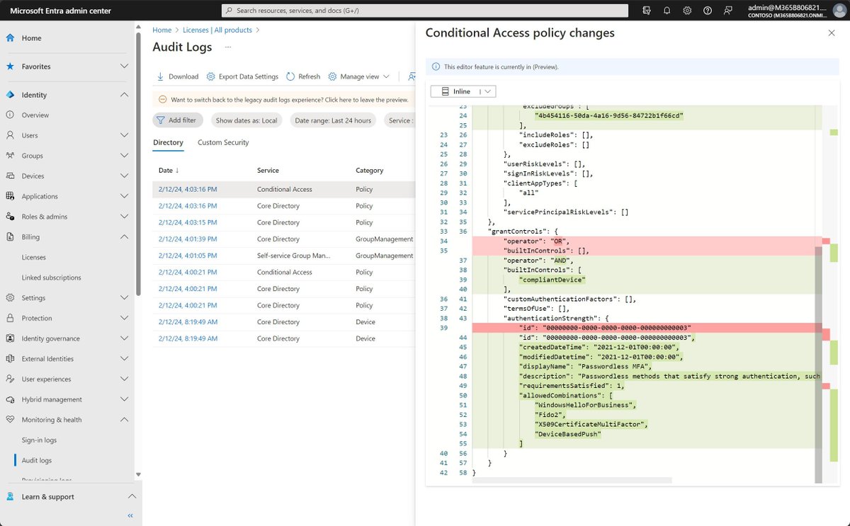 Working with Conditional Access Policies? This update is handy!
[Article] Viewing changes to Conditional Access policies just became easier!
janbakker.tech/viewing-change… 

Credit: thanks Jan Bakker for diving quickly into it

#ConditionalAccess #AuditLogging