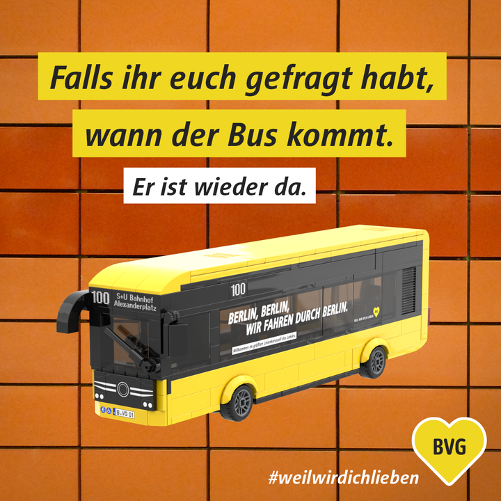 Der beliebte MyBrickZ BVG Bus ist endlich wieder verfügbar – jetzt in unseren Kundenzentren.