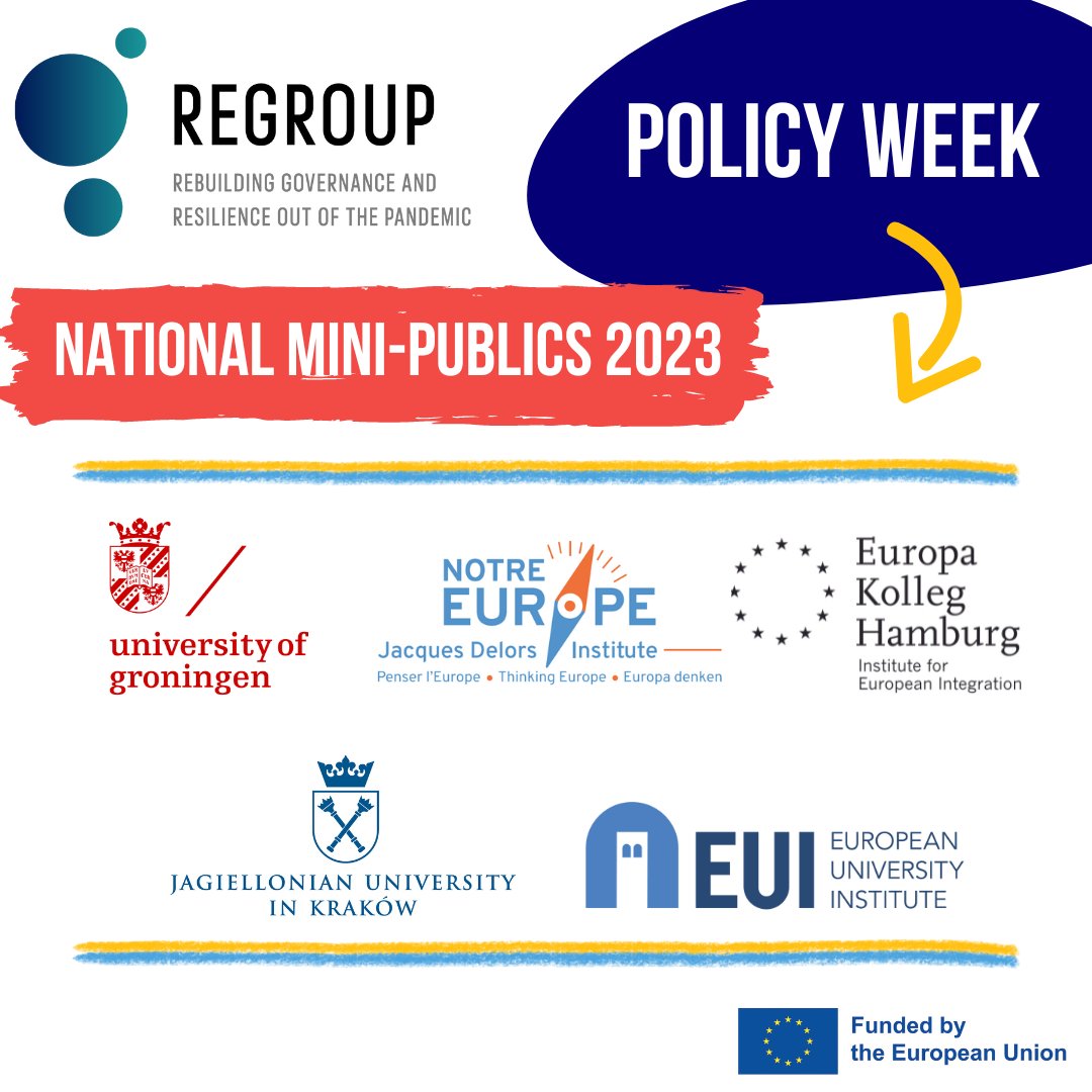 regroup_horizon's tweet photo. Get ready for our #minipublic #policyweek!

In the run-up to the transnational mini-public next weekend, we feature one national report daily, presenting the #policy recommendations crafted by our participants. How do they envision a more efficient way of tackling pandemics? 🇪🇺🔍 https://t.co/G7LNzS9gyE