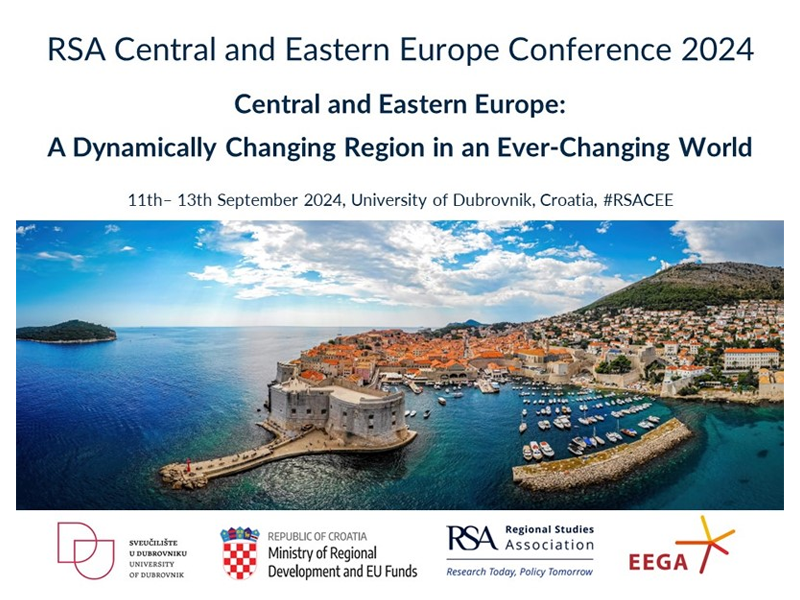 Regional Studies Association (@regstud) on Twitter photo 🌟the 4th RSA CEE conference will take place at <a href="/UNIDUcro/">Dubrovnik University</a>, Croatia 🌟
⏰11-13 Sept 2024
🔖#Special #Session proposals being accepted until 16th April. Abstracts until 14th May.
For more info & to submit:
💻bit.ly/cee24
🇭🇷🔁🤗 🌟the 4th RSA CEE conference will take place at <a href="/UNIDUcro/">Dubrovnik University</a>, Croatia 🌟
⏰11-13 Sept 2024
🔖#Special #Session proposals being accepted until 16th April. Abstracts until 14th May.
For more info & to submit:
💻bit.ly/cee24
🇭🇷🔁🤗