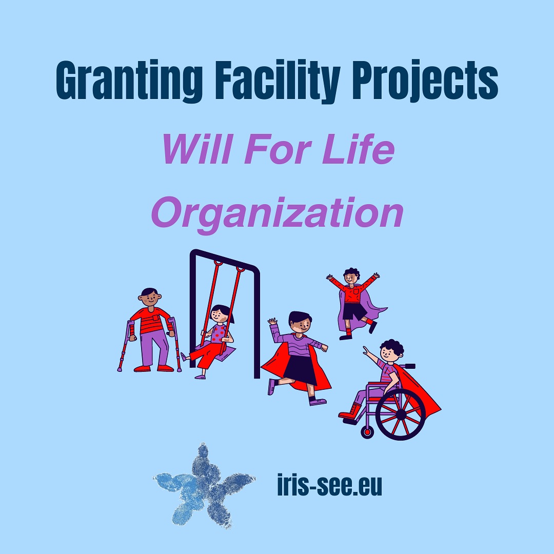 Will for Life Organization-Project has the general goal of improving the level of social inclusion and integration of persons with disabilities into social life through their active inclusion, work engagement and independence.
Grant is part of IRIS Progress funded by EU.🇪🇺