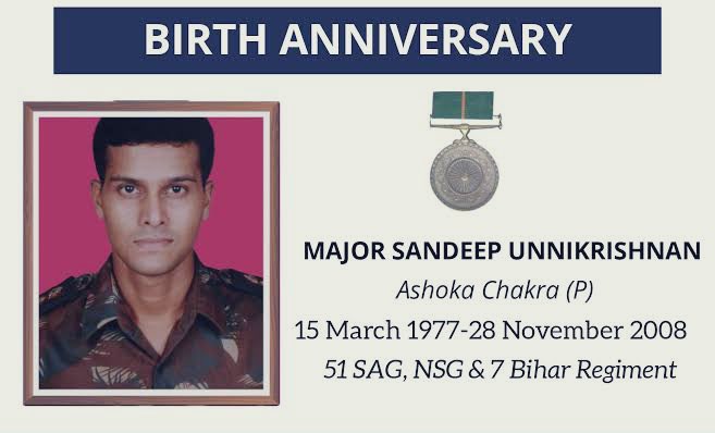 Remembering 26/11 Hero Maj Sandeep Unnikrishnan On His 46th Birth Anniversary 🙌 He displayed exceptional leadership and courage during the 26/11 Mumbai Terror attack and rescued many hostages from the terrorists. His bravery and sacrifice during the operation will always be…