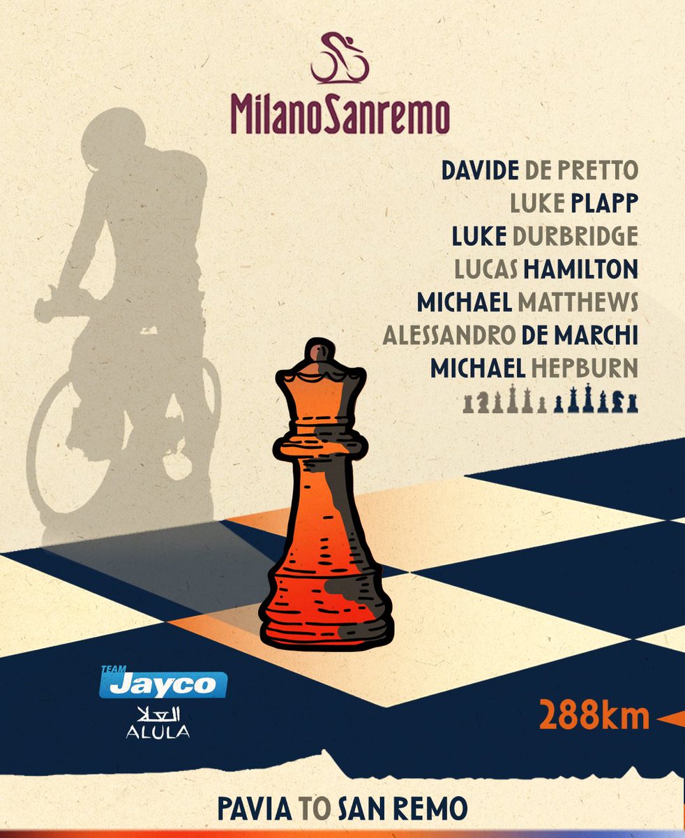 #MilanoSanRemo, like a strategic game of chess ♟️ 288km, which move are you going to make❓