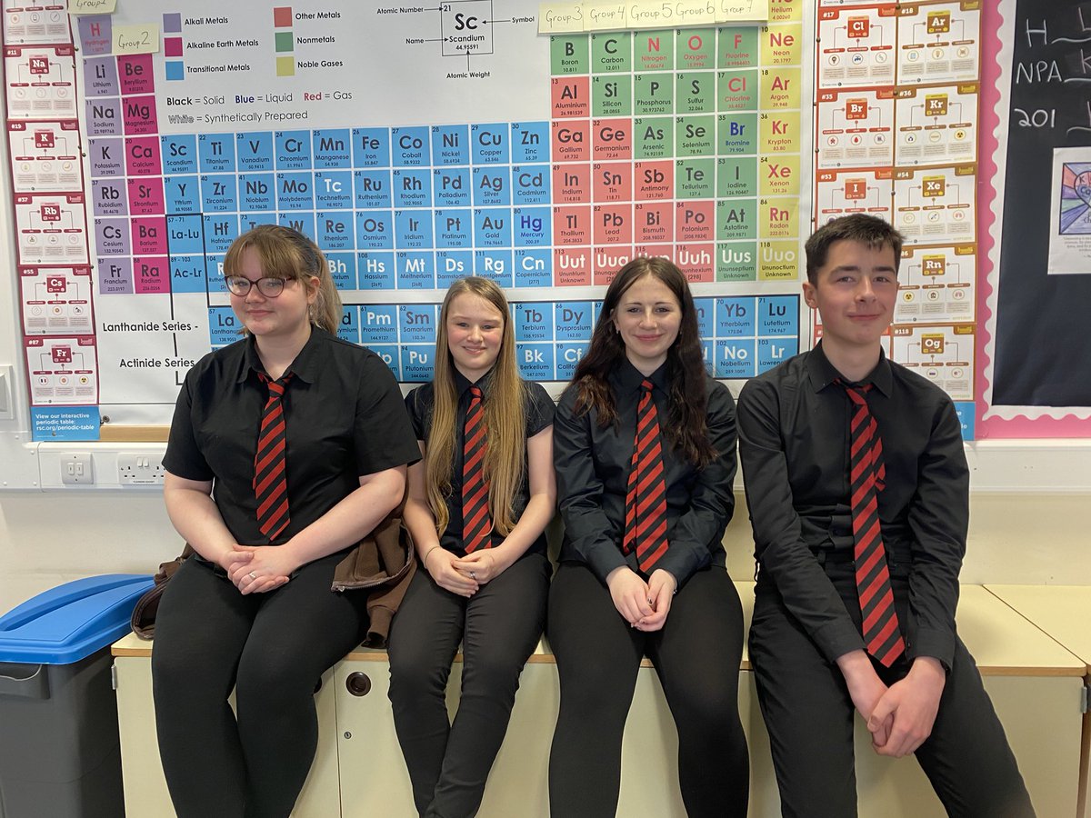 Second year in a row Fraserburgh Academy’s Top of the Bench team are representing Aberdeen and the North of Scotland at the national final! 🤩 a lot shorter travelling distance to Edinburgh compared to London last year! <a href="/FraserburghAcad/">Fraserburgh Academy</a> <a href="/BrochSci/">Fraserburgh Academy Science Department</a> <a href="/RoySocChem/">Royal Society of Chemistry</a> <a href="/RSC_Scotland/">RoySocChem Scottish Education</a>