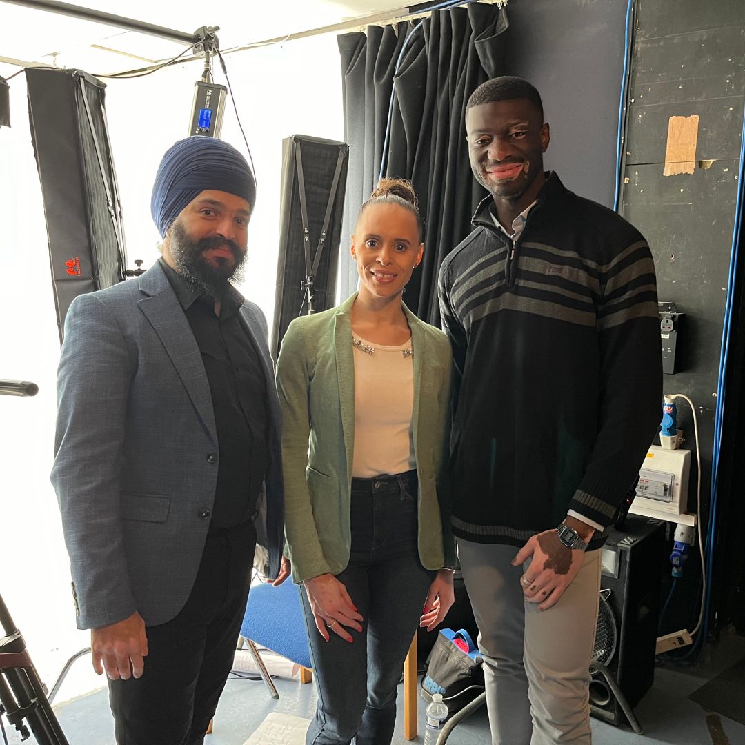 vitiligosociety's tweet photo. 🗣️🆕 Next week, The Vitiligo Society launches its first ever national campaign! 

Join us on Tues 19 March as we share findings from the largest survey of the UK vitiligo community. #LetsTalkVitiligo #Vitiligo   

PS Here's a sneak peek at our campaign video recording day 📸 https://t.co/PaFADauUSP