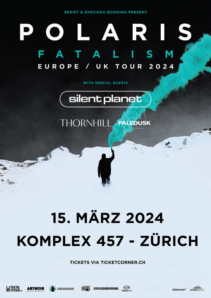 MetalFactoryCH's tweet image. Heute Abend Metalcore mit Polaris, Silent Planet, Thornhill und Paledusk live im Komplex 457 in Zürich! #polarisaus #silentplanetmusic #thornhillmelb #paledusk #metalcore #komplex457
