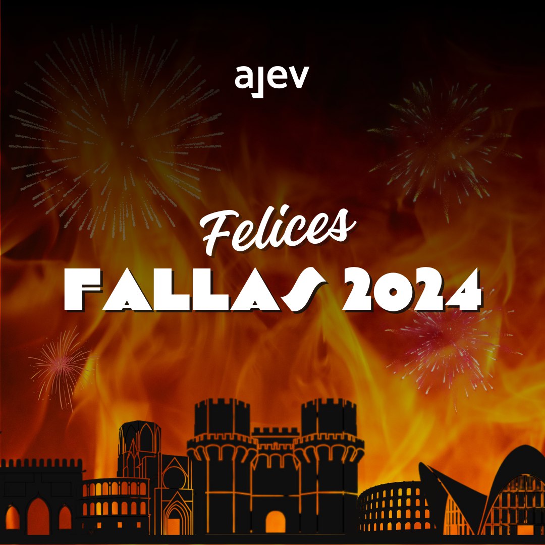 AJEV (@ajevalencia) on Twitter photo ¡Felices Fallas 2024! 🎉
Desde AJEV, deseamos que estas fiestas estén llenas de alegría, color y tradición. 🔥🎊
#Fallas2024 #Valencia #AJEValencia ¡Felices Fallas 2024! 🎉
Desde AJEV, deseamos que estas fiestas estén llenas de alegría, color y tradición. 🔥🎊
#Fallas2024 #Valencia #AJEValencia