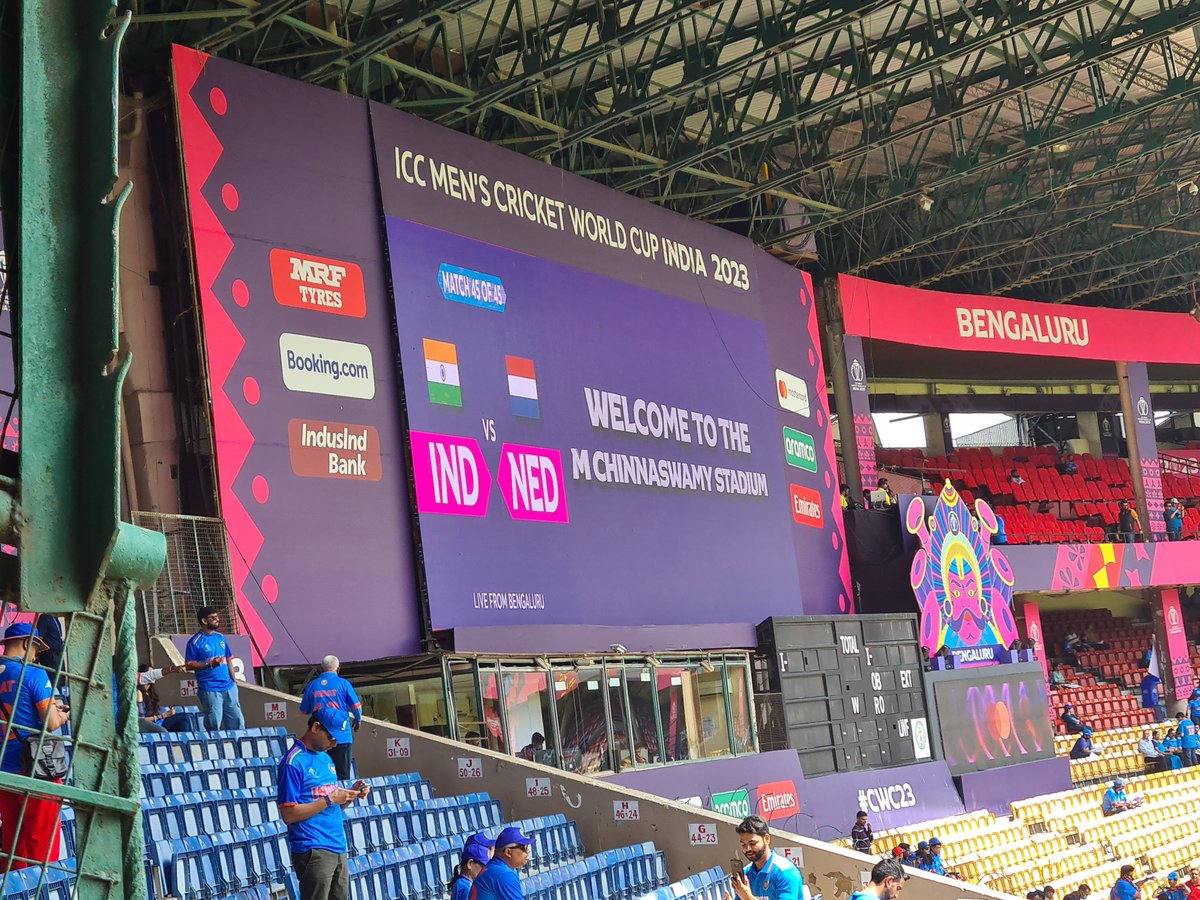 sleepyheadspeak's tweet photo. #Throwback to my first Cricket World Cup game in a stadium...

India vs Netherlands
M Chinnaswamy Stadium, Bengaluru

#ICCCWC23 #CricketWorldCup #Bengaluru https://t.co/JdiJ18KxE4