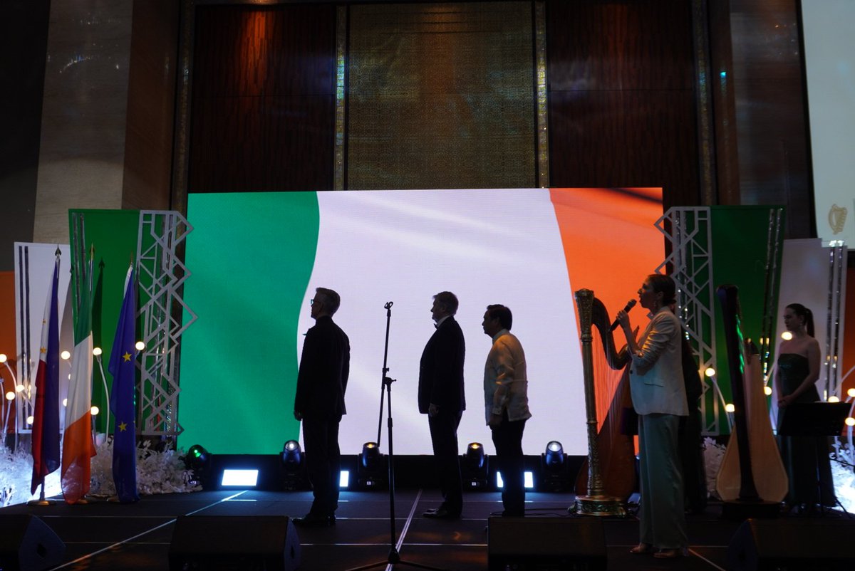IrlEmbManila's tweet photo. Our third ever #StPatricksDay Reception in Manila was filled with friendship, beautiful music, and the sumptuous flavours of Ireland. What a fantastic way to kick off the 40 year anniversary of diplomatic relations between Ireland and the Philippines!☘️

#SPD2024 #LáFhéilePádraig https://t.co/TJ8szWPQ52