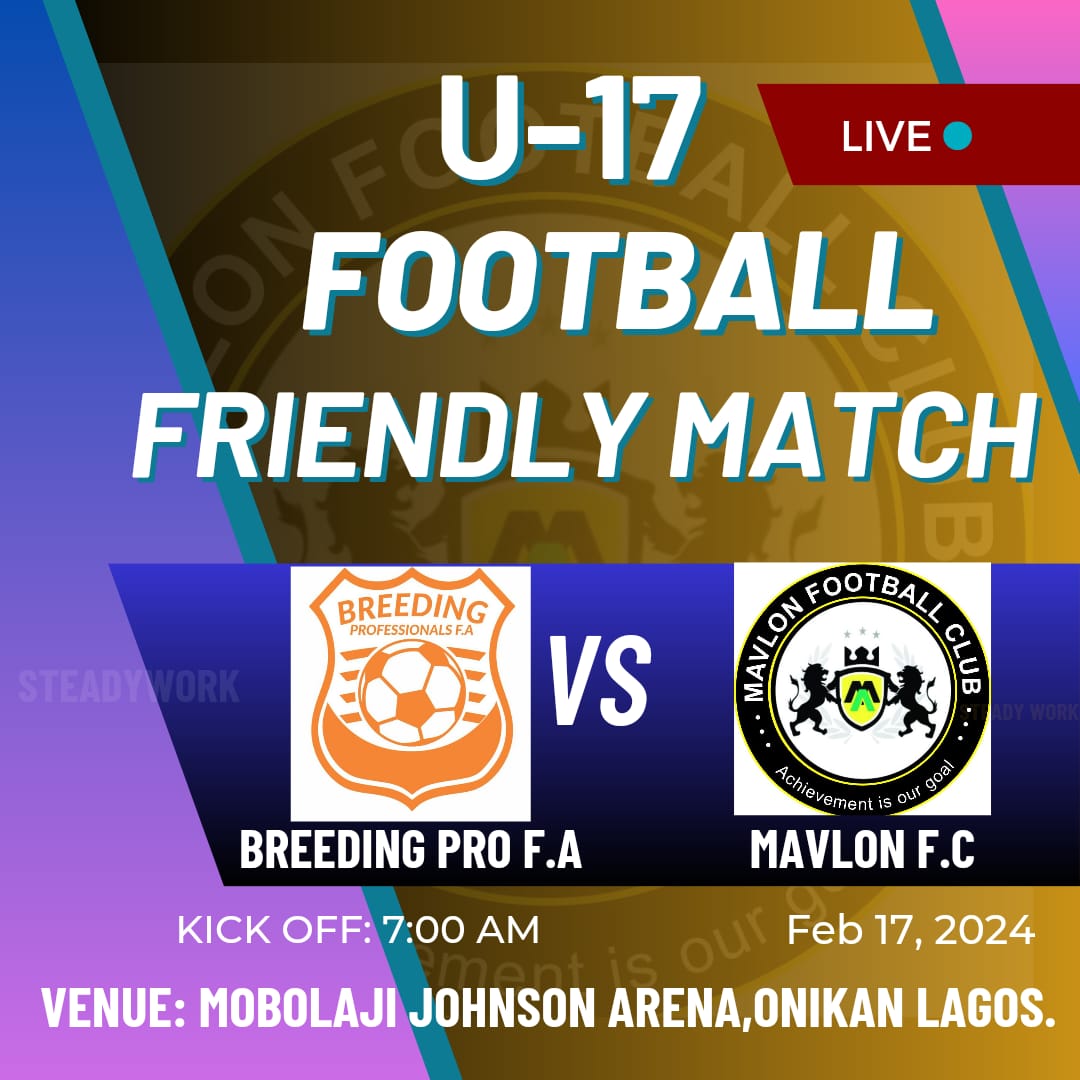 BreedingPFA's tweet photo. There is going to be a crucial friendly match between Breeders pfa and mavlov fc at Mobolaji Bank Anthony Stadium, Lagos Island hopefully on Sunday 17th , 2024 https://t.co/ZS2ae7JXk2