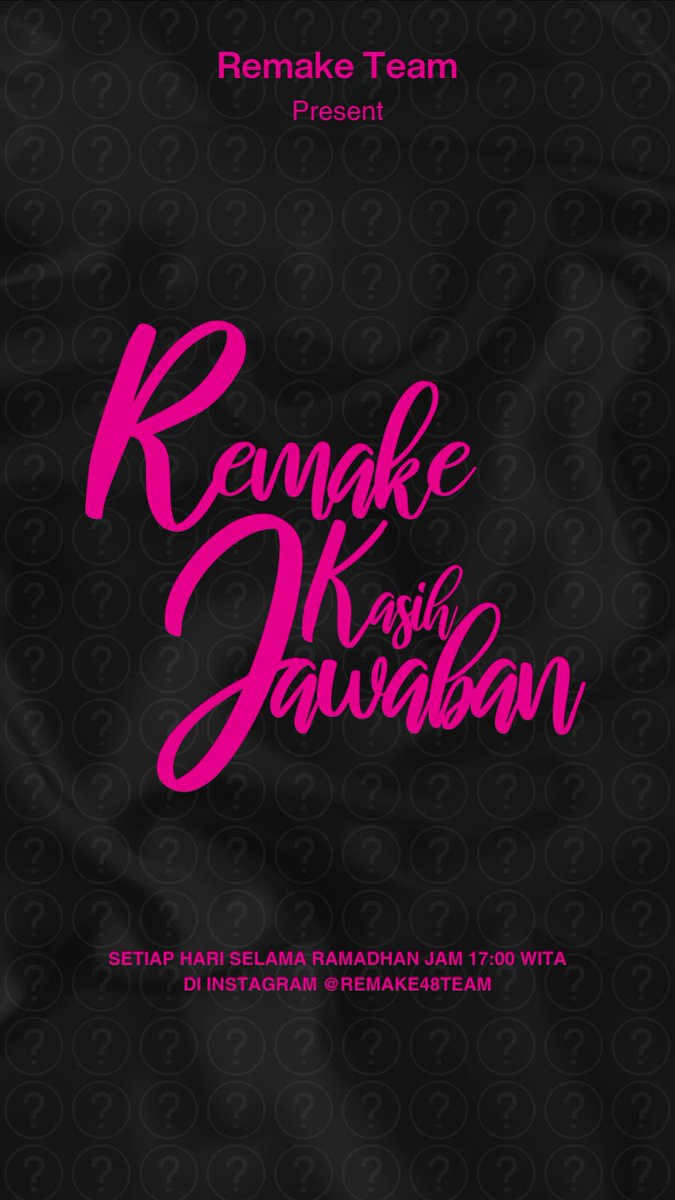 Sambil menunggu waktu berbuka puasa ayo kita main tanya jawab, berikan pertanyaan di story ig kami dan kakak admin akan jawab pertanyaan kalian. Langsung aja klik link ini instagram.com/stories/remake…