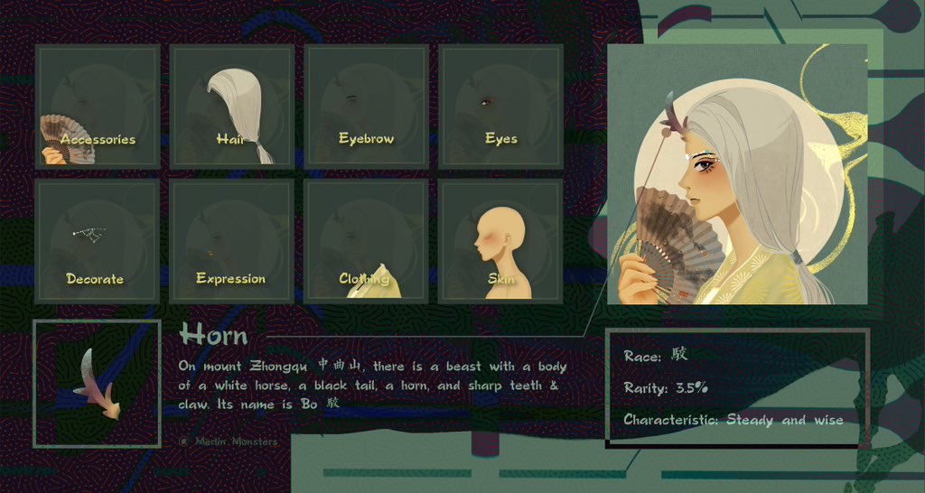 Wanna know what's inside the roll? This is one of the Merlin Monsters [Bo]. Every monster has 6-10 hand drawn components and has its unique characteristics. 

There are far more details than you think. You can check the image below to find more. 👹