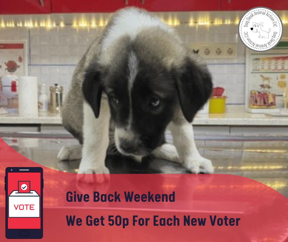 We get 50p for each NEW voter today through to midnight Sunday 🥳

mygivingcircle.org/dog-desk-anima…

Can you find someone to vote for us please 🙏

Voting is FREE &amp; easy, just fill out your name &amp; email address ✅

#dogsoftwitter #dogs #dogsofx