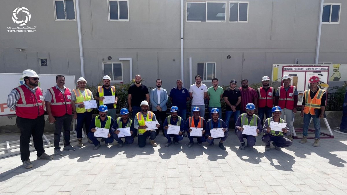 Congratulations to all the members of Yasmina School for receiving the Safety Award for the month.

Tornado Group appreciates your constant attention to safety, which serves as a great example for everyone on the team.

#HSE #SafetyAward #TornadoGroup