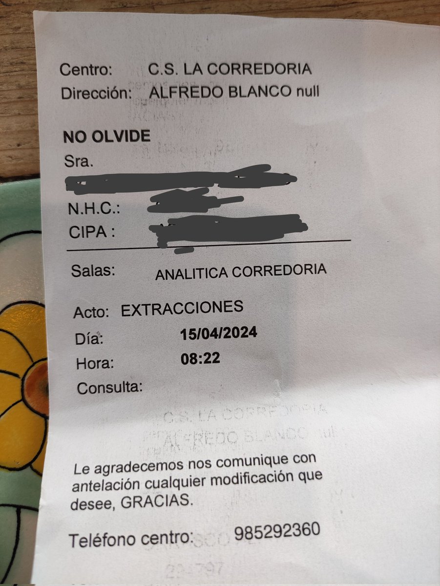 wlamuno's tweet photo. Cita para extracciones y analítica para dentro de un mes.... ¿A quién echamos la culpa @AdrianBarbon ? #vamosbien #asturias #sanidad https://t.co/7guS88Dvsp