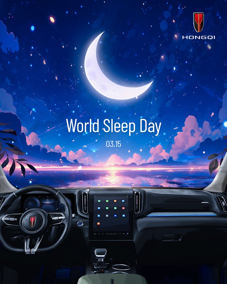 Embrace relaxation with #HONGQI's advanced technology, and indulge in comfort and tranquility on every journey. #HS3 #WorldSleepDay HONGQI-auto.com/network/networ…