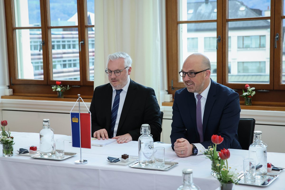 Honored to discuss friendly ties between Georgia and Liechtenstein with Prime-Minister @DrDanielRisch, in the frames of first official visit to 🇱🇮. Our partnership is based on and respecting the fundamental principles of international law. We stand ready to enhance bilateral