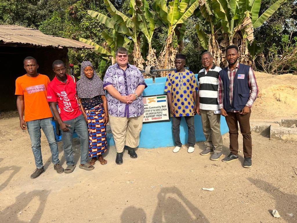 As part of his Makeni trip, Ambassador Hunt visited Matombo Village in the Makerie Chiefdom to see the completed borewell funded by the Ambassador’s Special Self-Help grant program. The project provides a clean, accessible water source to an estimated 2,700 beneficiaries. The…