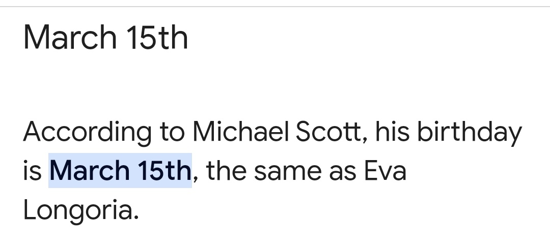 15 de março!
É oficialmente o aniversário do melhor chefe do mundo, parabéns Michael Scott!