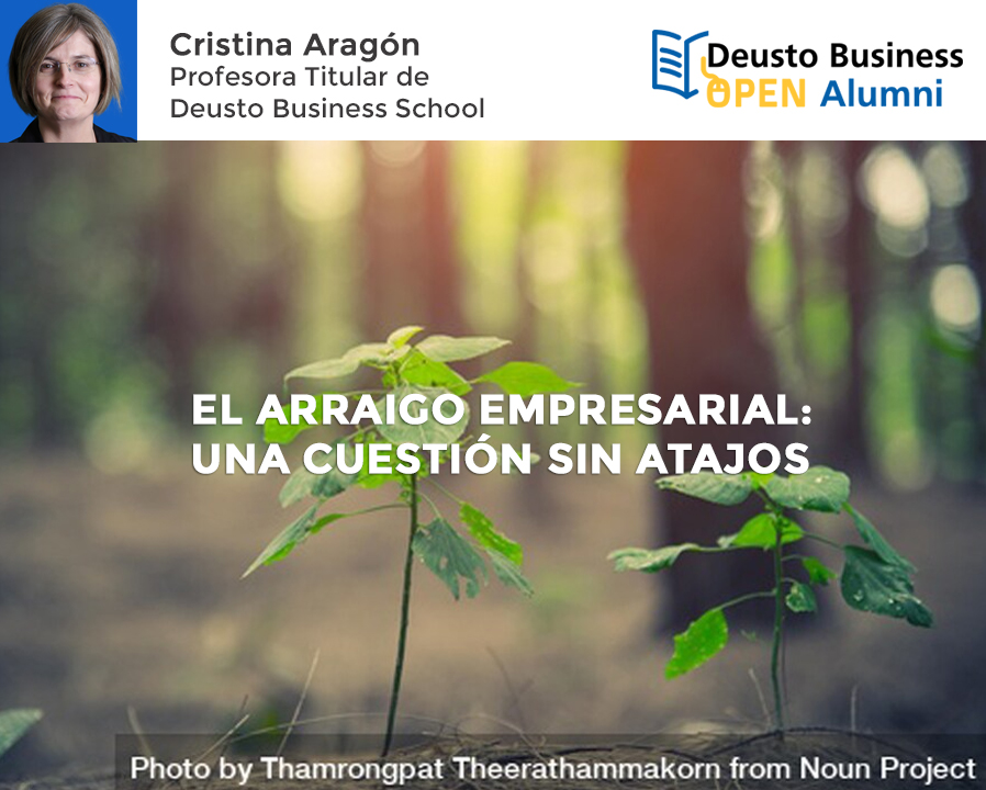 Esta semana en 📙#DeustoBusinessAlumni compartimos la tribuna de Cristina Aragón, Profesora Titular de @deustoDBS, donde nos habla del arraigo empresarial. Cuando hablamos de echar raíces puede sonar obsoleto. ¿Pero es realmente así?👇 bit.ly/48TTZeQ @DeustoResearch