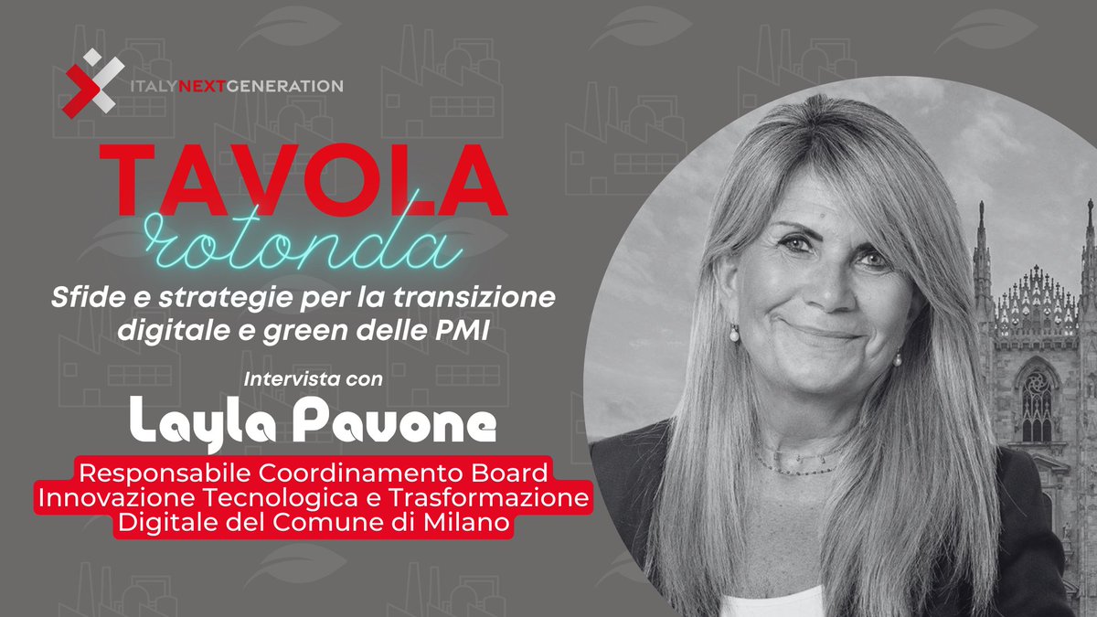 Italynextgeneration (@italynextgen) on Twitter photo “Per sostenere le #PMI nella trasformazione #digitale e permettergli di competere a livello internazionale sono necessarie comunicazione, collaborazione e chiarezza”.
🎙️ <a href="/LAYLAPAVONE/">Layla Pavone ⭐️</a>, Board Innovazione Tecnologica e Trasformazione Digitale <a href="/ComuneMI/">Comune di Milano</a>
➡️ youtu.be/wmPI-YiNubg “Per sostenere le #PMI nella trasformazione #digitale e permettergli di competere a livello internazionale sono necessarie comunicazione, collaborazione e chiarezza”.
🎙️ <a href="/LAYLAPAVONE/">Layla Pavone ⭐️</a>, Board Innovazione Tecnologica e Trasformazione Digitale <a href="/ComuneMI/">Comune di Milano</a>
➡️ youtu.be/wmPI-YiNubg