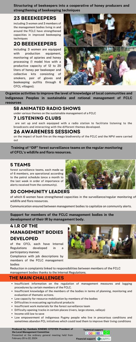 These very first figures begin to confirm that community forestry is an innovative model of forest management in the DRC. A glimmer of hope is emerging that this model will really contribute to the sustainable management of forests and the development of the communities.